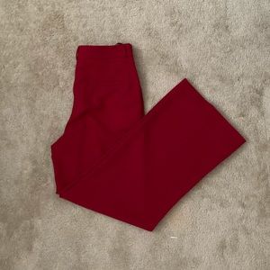 top shop | red wide legged trousers